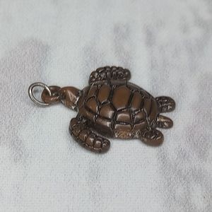 Copper Tone Bronze Color Turtle Pendant